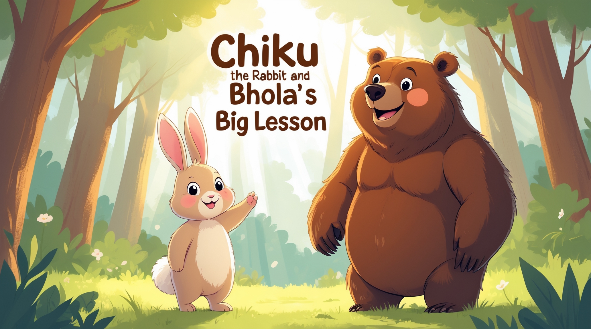 Cover illustration for Chiku the Rabbit and Bholas Big Lesson
