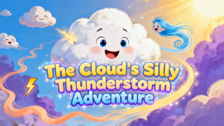 Cover illustration for The Cloud's Silly Thunderstorm Adventure
