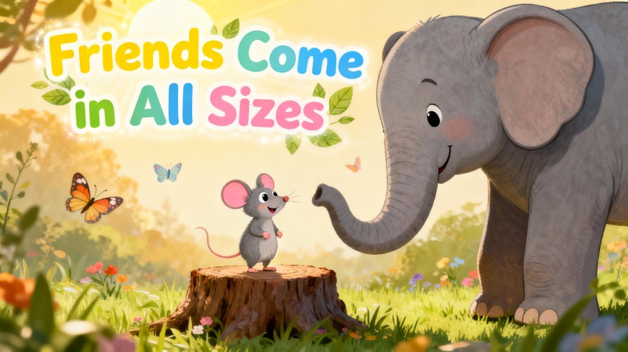 Cover illustration for Friends Come in All Sizes