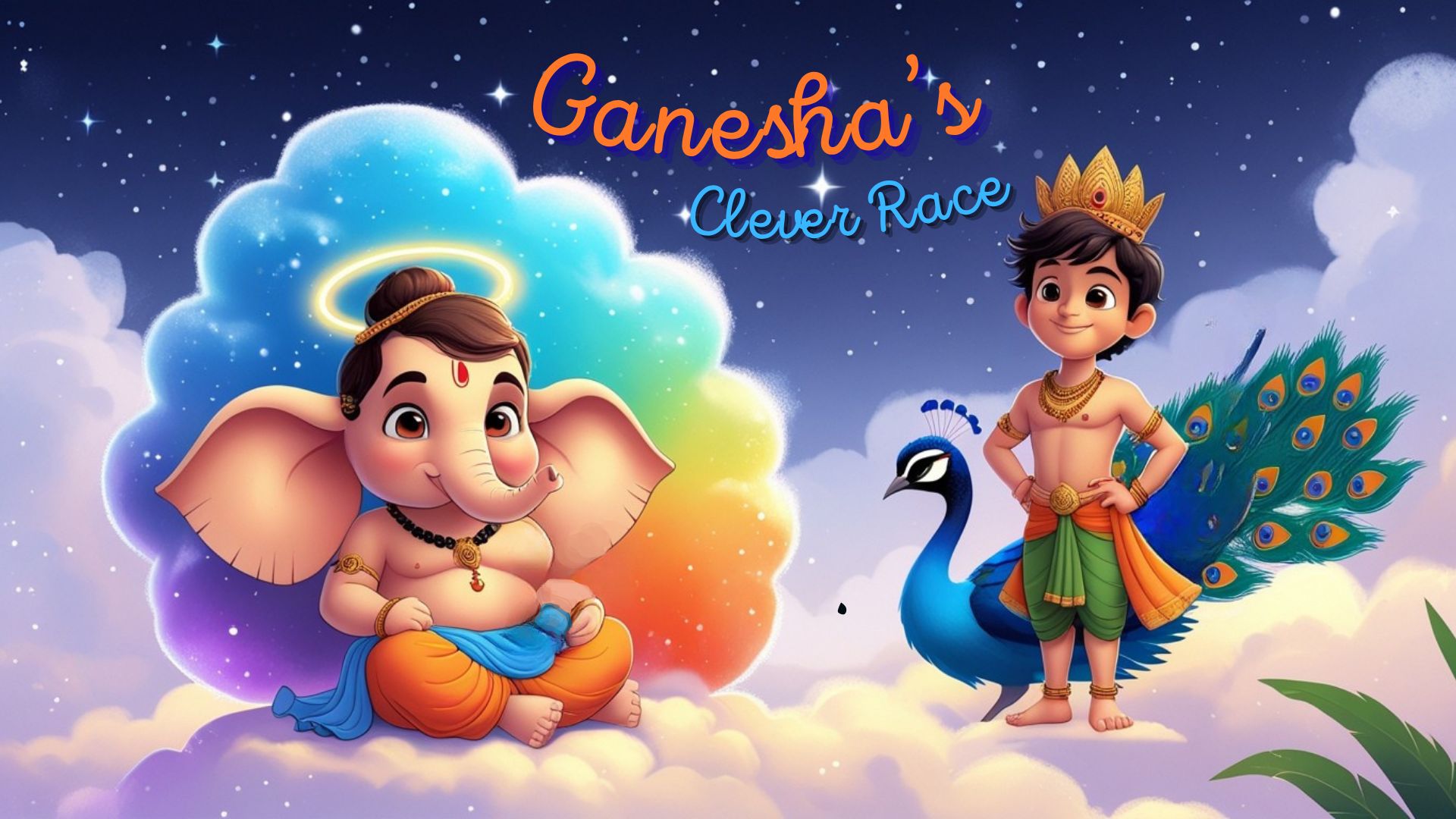 Cover illustration for Ganesha's Clever Race