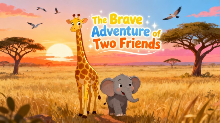 Cover illustration for The Brave Adventure of Two Friends