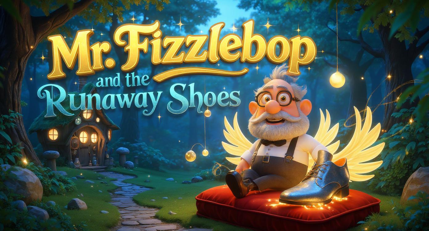 Cover illustration for The Flying Shoes Adventure
