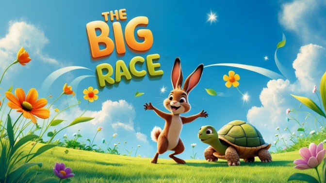 Cover illustration for The Big Race