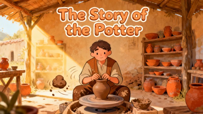 Cover illustration for the story of the potter