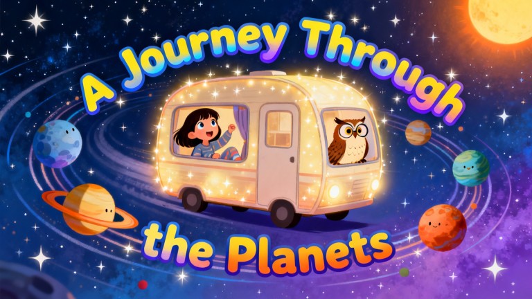Cover illustration for A Journey Through the Planets