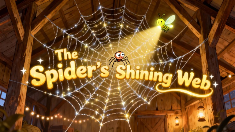 Cover illustration for The Spider's Shining Web