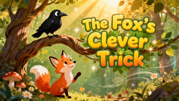Cover illustration for The Fox's Clever Trick