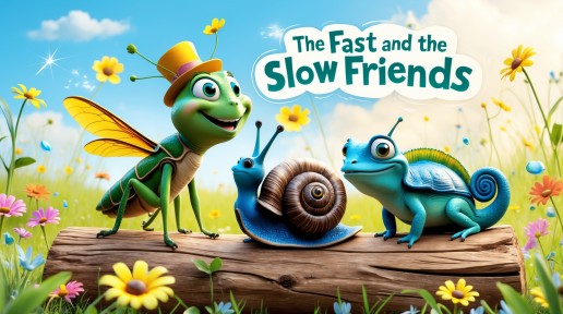Cover illustration for The Fast and the Slow Friends