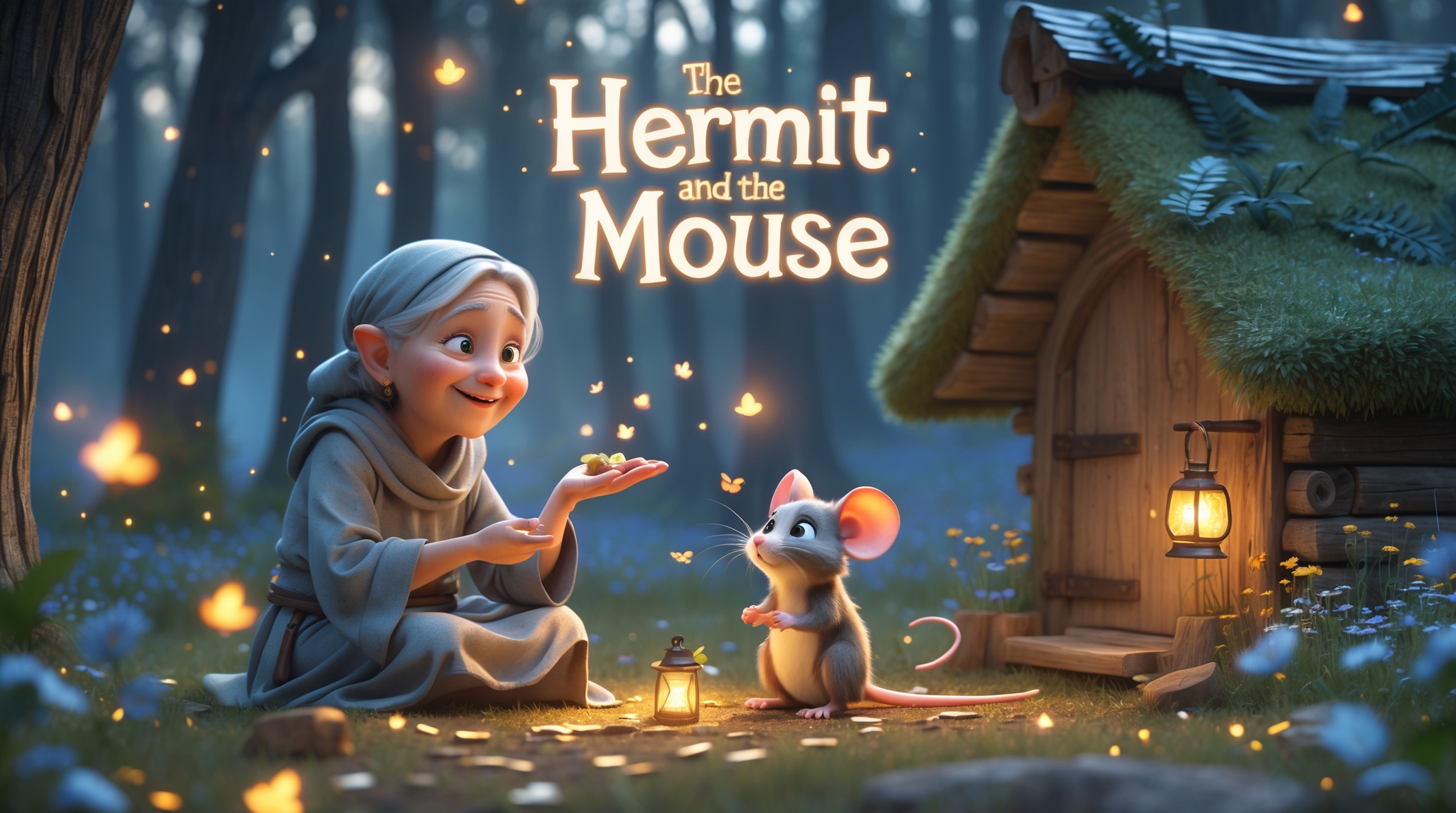 Cover illustration for The Hermit and The Mouse