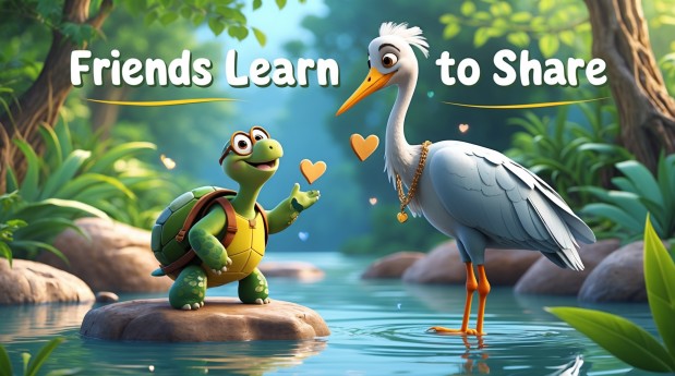 Cover illustration for Friends Learn to Share