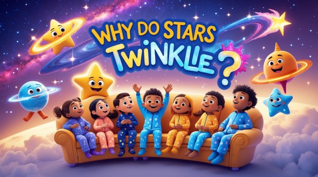 Cover illustration for Why Do Stars Twinkle?
